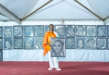 Mylène Amon désormais au sommet du monde après avoir réalisé 130 portraits en 5 jours ( Photos des meilleurs moments)